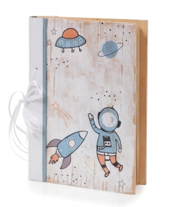 βιβλιο ευχων wishbook ευχολόγιο ξύλινο βάπτισης διάστημα πλανήτες