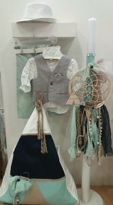 Ολοκληρωμένο πακέτο βάπτισης για αγόρι μπλέ βεραμάν μέντα τσάντα σκηνή μπόχο λαμπαδα βάπτισης κομπλέ θέμα βάπτισης μπόχο ονειροπαγίδα