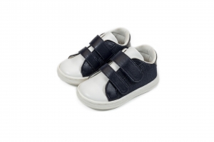 παπουτσάκια βάπτισης baby walker για αγόρι ανατομικά μπλε λευκό
