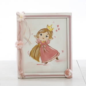 βιβλιο ευχων wishbook ευχολόγιο βαπτισης ξύλινο πριγκίπισσα
