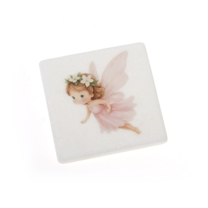 Μπομπονιέρα βάπτισης μαρμάρινο σουβέρ νεράιδα