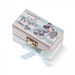 Μπομπονιερα βαπτισης mickey μίκυ ξυλινo μπαούλο σεντουκι