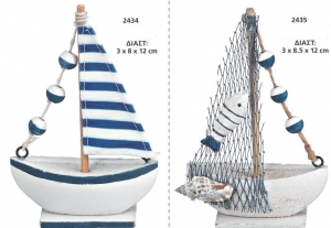 μπομπονιέρα βάπτισης για αγόρι διακοσμητικό ξύλινο καράβι ιστιοπλοϊκό θέμα βάπτισης ναυτικό