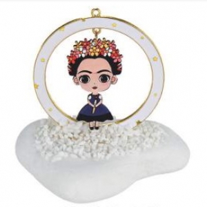 Μπομπονιερα βαπτισης βοτσαλο frida kahlo φρίντα κάλο