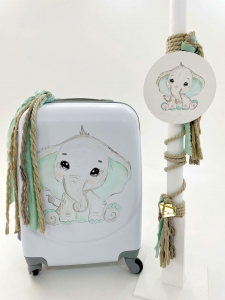 Σέτ βαπτισης αγόρι τρολευ cutie elephant ελεφαντάκι