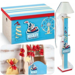Σέτ βαπτισης για αγόρι ξύλινο μπαούλο Mickey Fun Day Out λούνα πάρκ θεμα βάπτισης disney