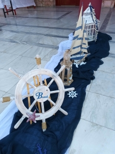 Στολισμός εκκλησίας βάπτισης θέμα καράβι ναυτικό