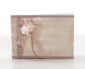 βιβλιο ευχων wishbook ευχολόγιο βαπτισης ξύλινο φλοράλ