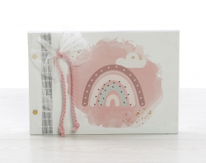 βιβλιο ευχων wishbook ευχολόγιο βαπτισης ξύλινο ουράνιο τόξο