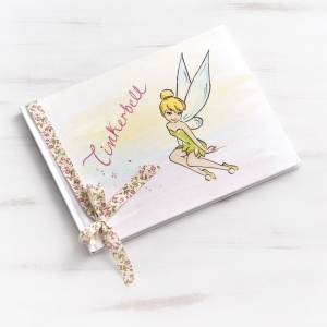 βιβλιο ευχων wishbook ευχολόγιο βαπτισης νεράϊδα ζωγραφισμένο στο χέρι θεμα βαπτισης tinkerbell