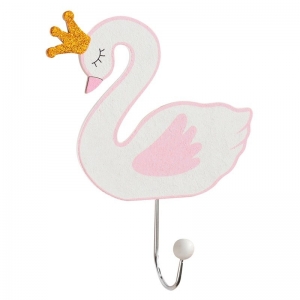 Mπομπονιερα βαπτισης για κοριτσι κυκνος ξυλινη κρεμαστρα