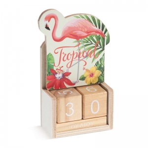 ξύλινο-ημερολόγιο-flamingo-