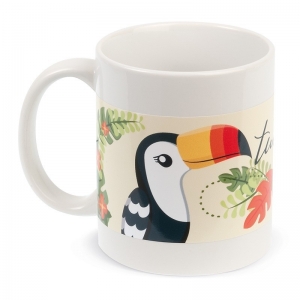 μπομπονιερα βαπτισης κουπα πορσελανινη toucan τουκάν