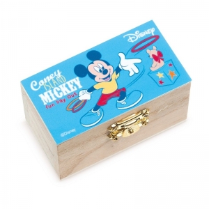 Μπομπονιερα βαπτισης mickey μίκυ ξυλινo μπαούλο σεντουκι